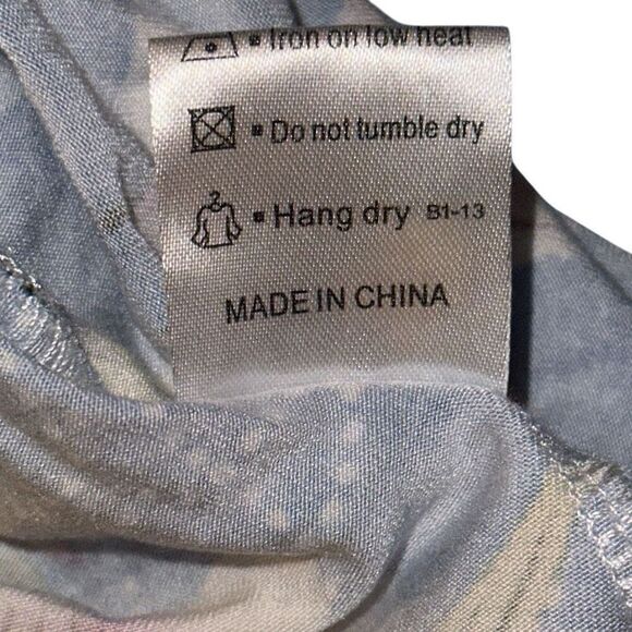 Blue Floral Short Sleeve Pocket Jersey Stretch A-line Swing Dress Ladies Large - Picture 4 of 9